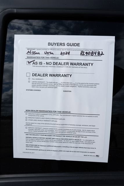 2024 Nissan Versa 1.6 S