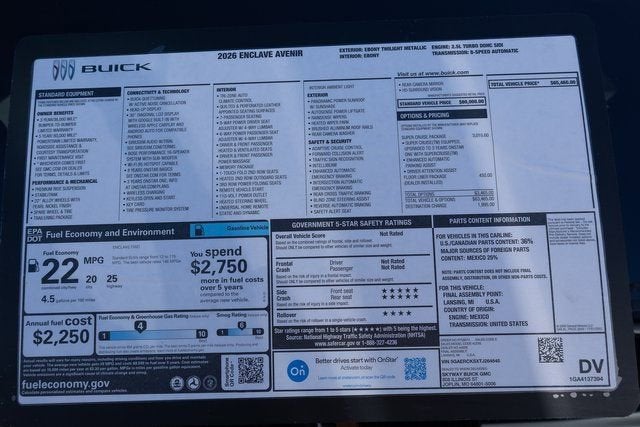 2026 Buick Enclave Avenir